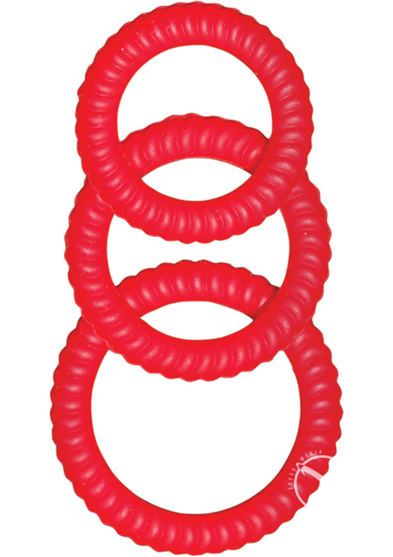 RAM Ultra Cocksweller Silicone Cock Rings Set For comfortable fit