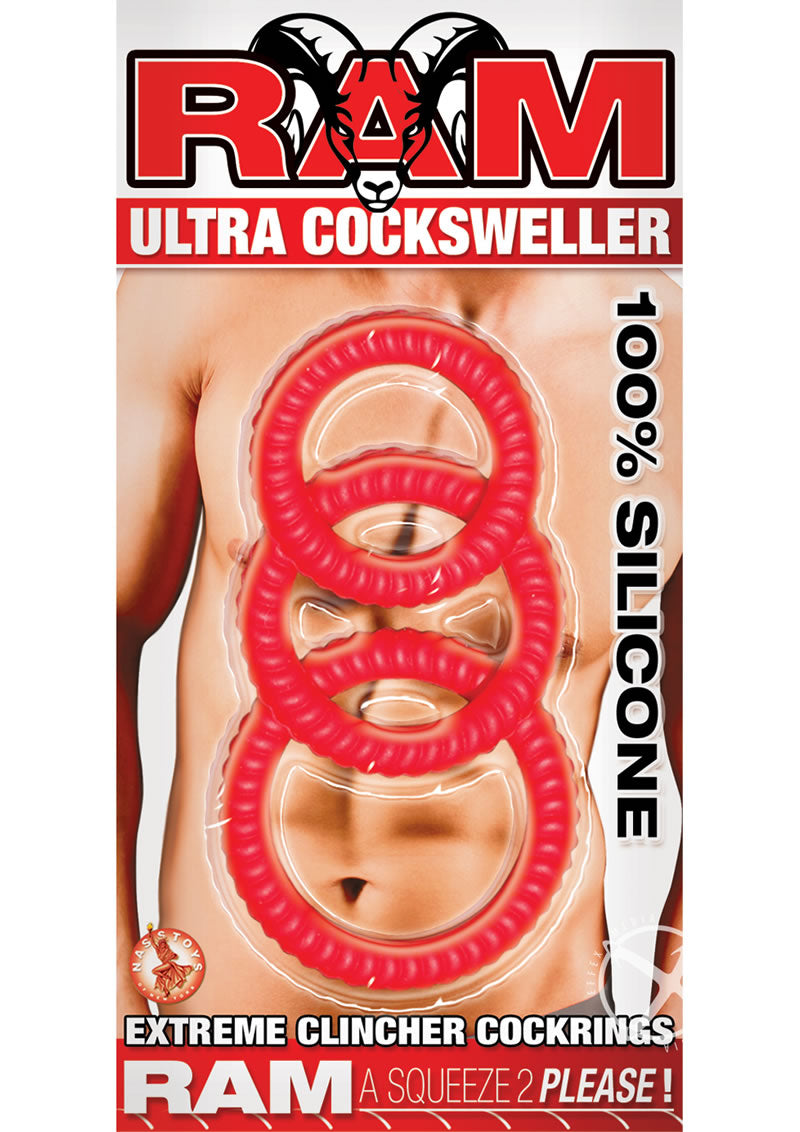 RAM Ultra Cocksweller Silicone Cock Rings Set For comfortable fit