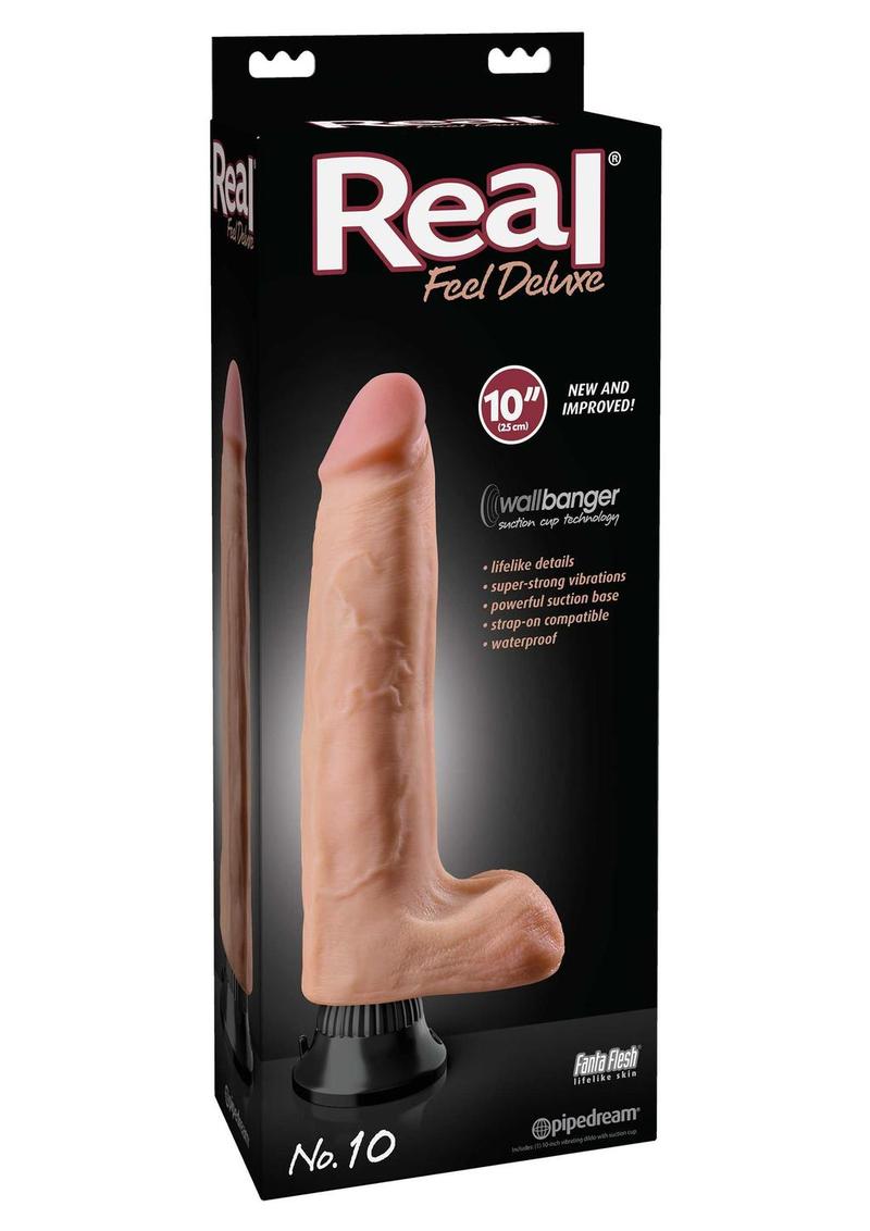 Real Feel Deluxe No. 10 Wallbanger Vibrating Dildo with Balls