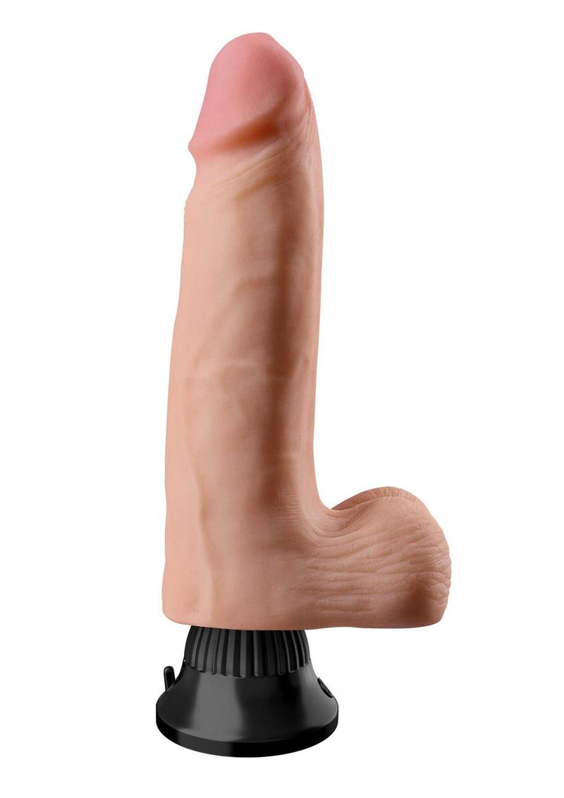 Real Feel Deluxe No. 4 Wallbanger Vibrating Dildo with Balls