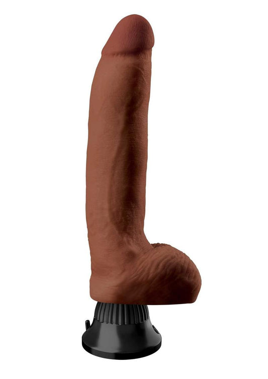 Real Feel Deluxe No. 5 With Suction Base Vibrating Dildo