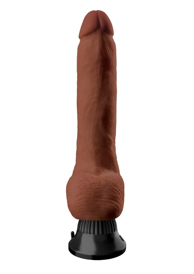 Real Feel Deluxe No. 5 With Suction Base Vibrating Dildo