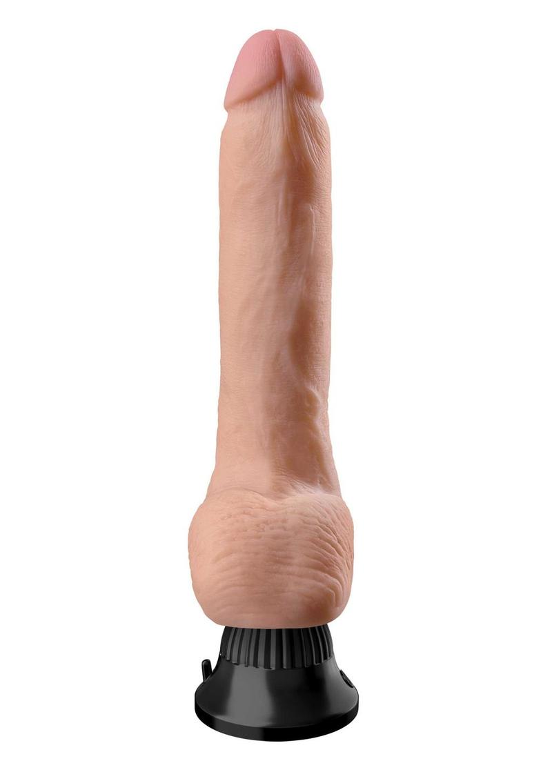 Real Feel Deluxe No. 5 With Suction Base Vibrating Dildo