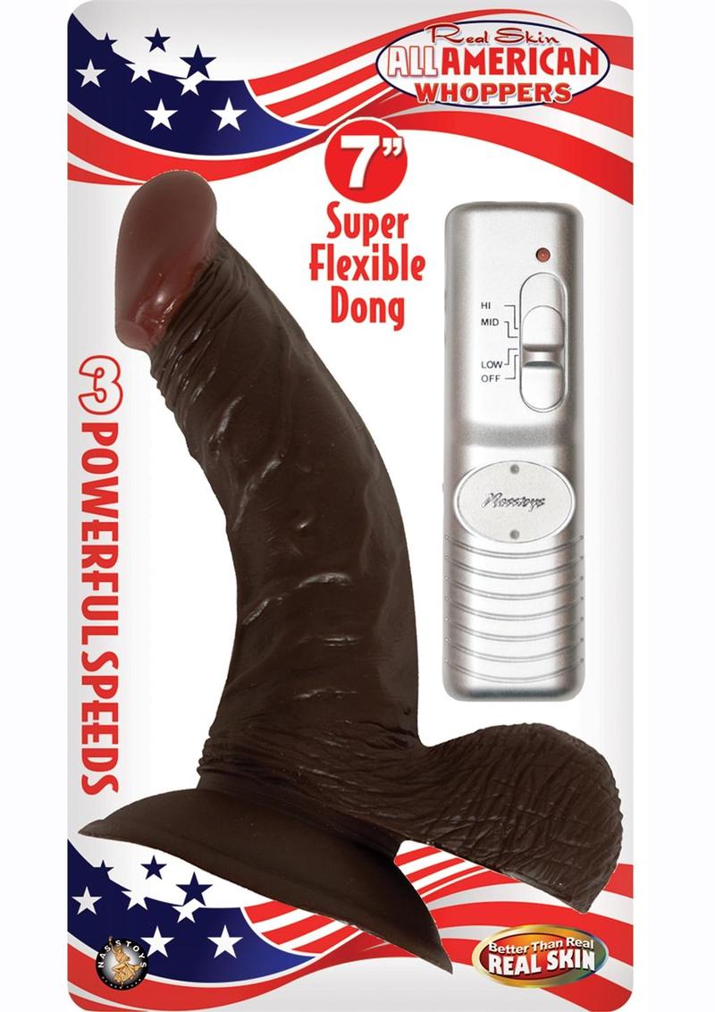 Real Skin All American Whoppers Powerful Vibrating Dildo