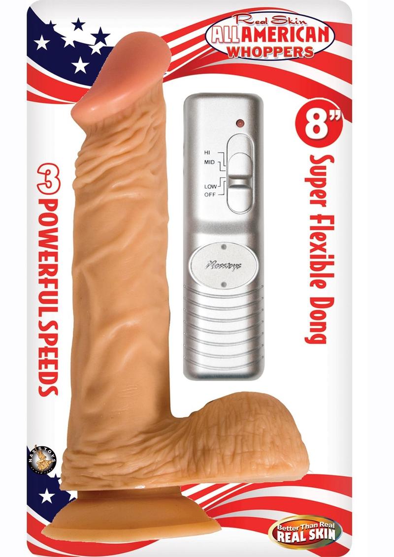 Real Skin All American Whoppers Vibrating Dildo with Balls