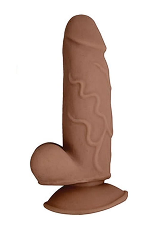 RealCocks Dual Layered #1 Bendable Dildo 5.5-Inch Realistic Caramel