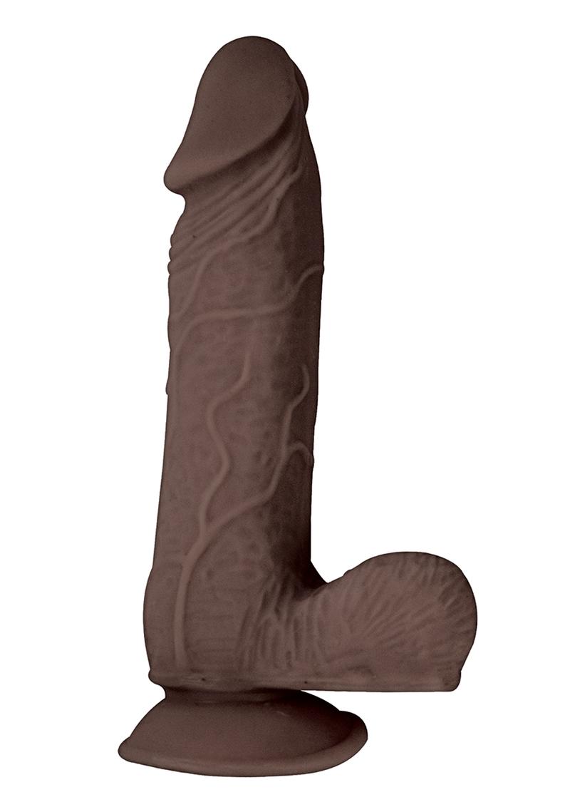 RealCocks Dual Layered #2 Bendable Dildo 7-Inch Realistic Caramel