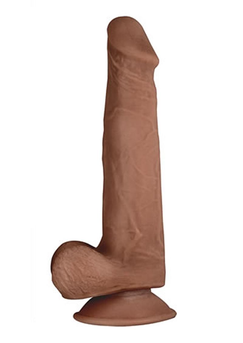 RealCocks Dual Layered #3 Bendable Dildo 7.5in Caramel Suction Base
