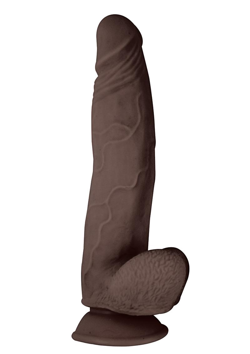 RealCocks Dual Layered #6 Bendable Curved Dildo 8-Inch Caramel