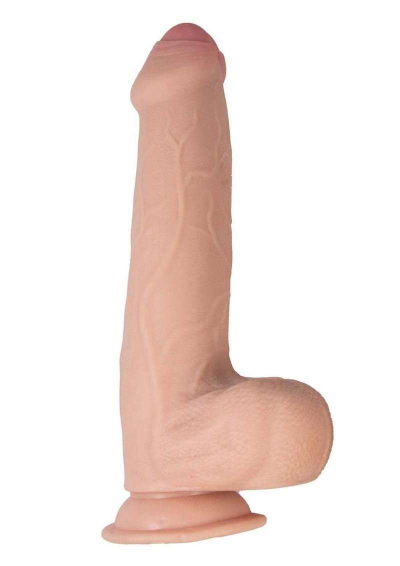 RealCocks 9 Inch Dual Layered Uncut Fat Dick Dildo Bendable