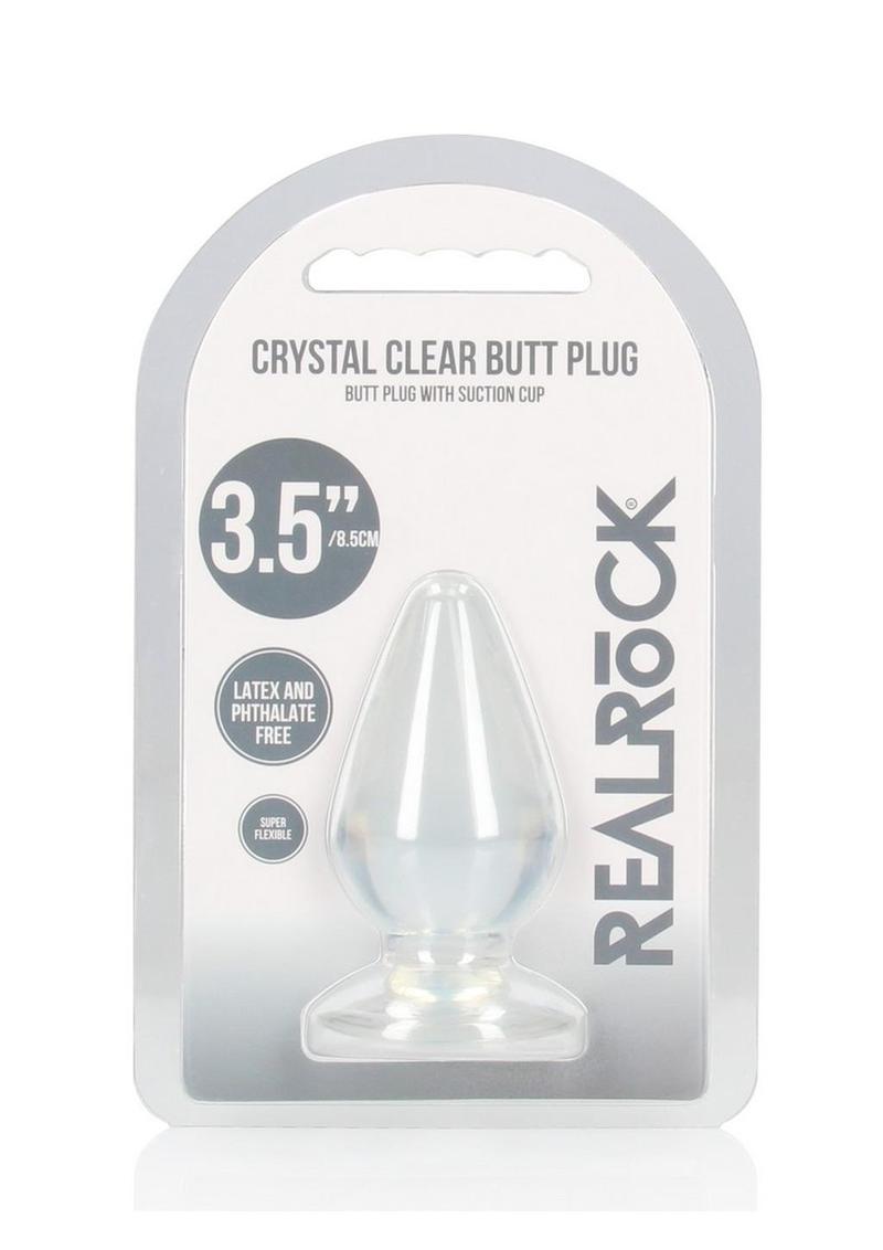 RealRock Crystal Clear Anal Plug with Suction Cup