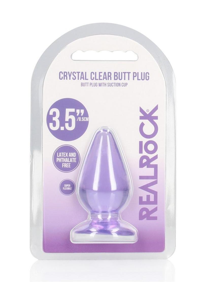 RealRock Crystal Clear Anal Plug with Suction Cup