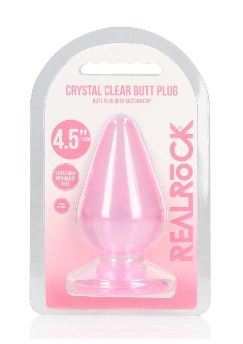RealRock Crystal Clear Anal Plug with Suction Cup