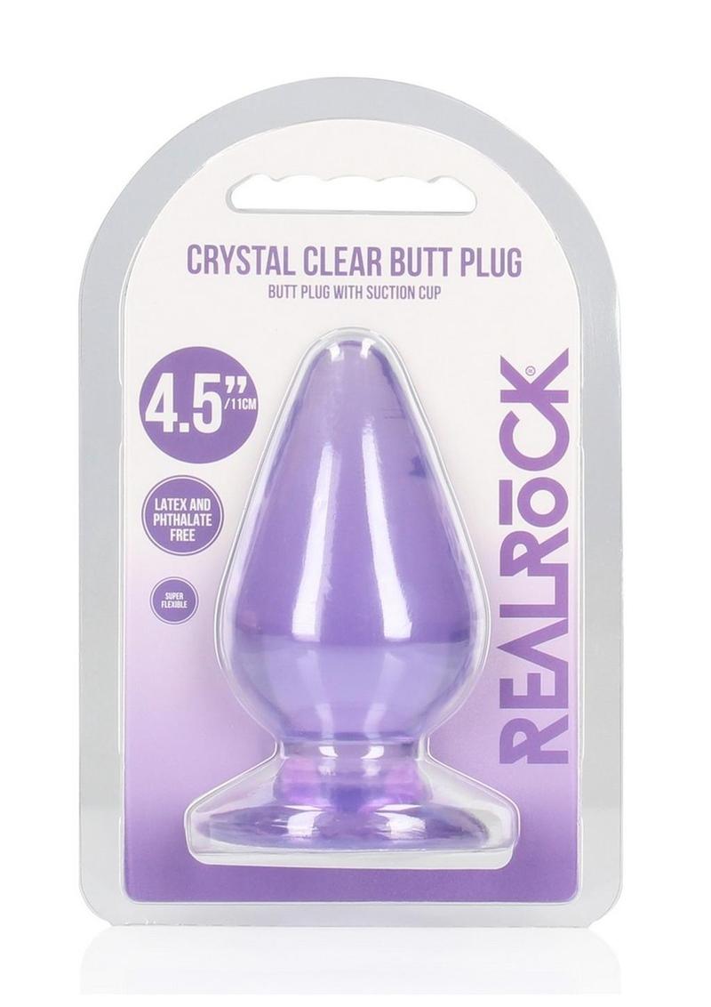 RealRock Crystal Clear Anal Plug with Suction Cup