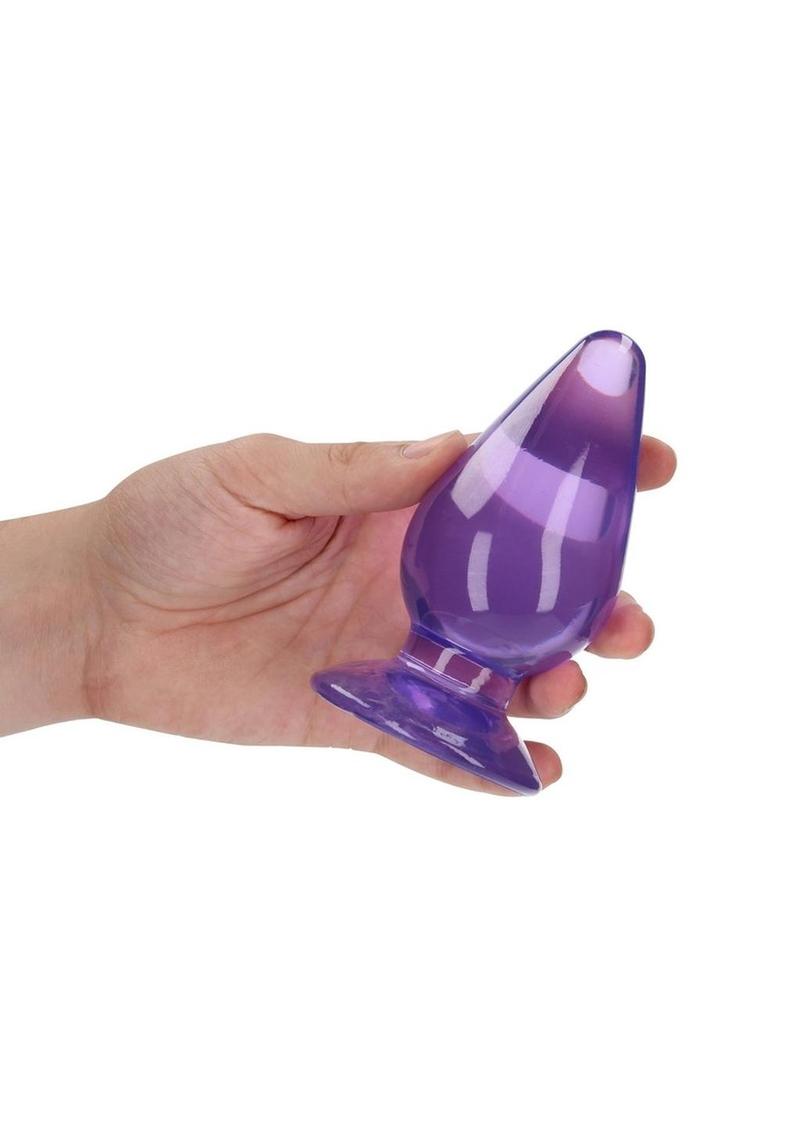 RealRock Crystal Clear Anal Plug with Suction Cup