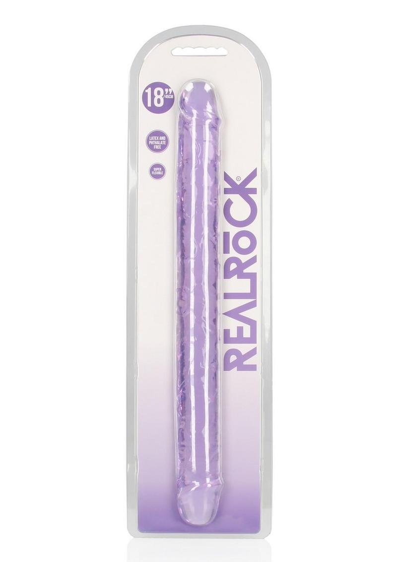 RealRock Crystal Clear Double Dong And Body-Safe Glass Dildo