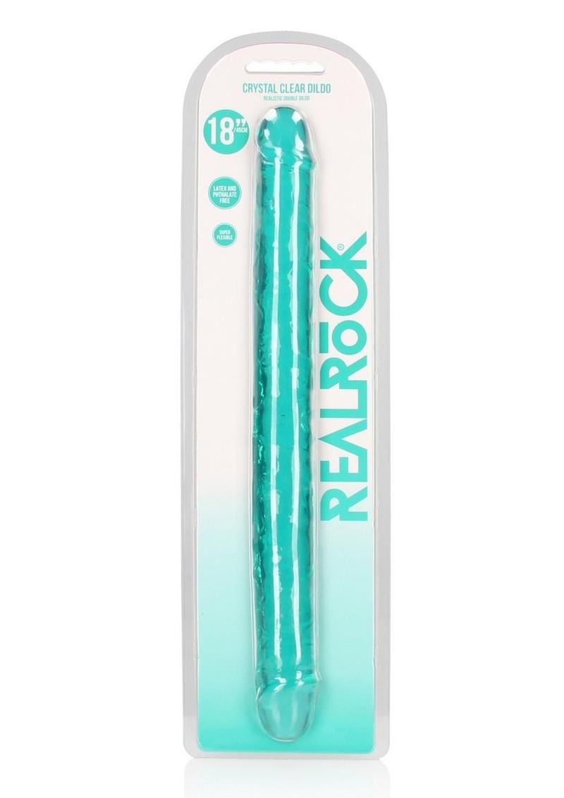 RealRock Crystal Clear Double Dong And Body-Safe Glass Dildo