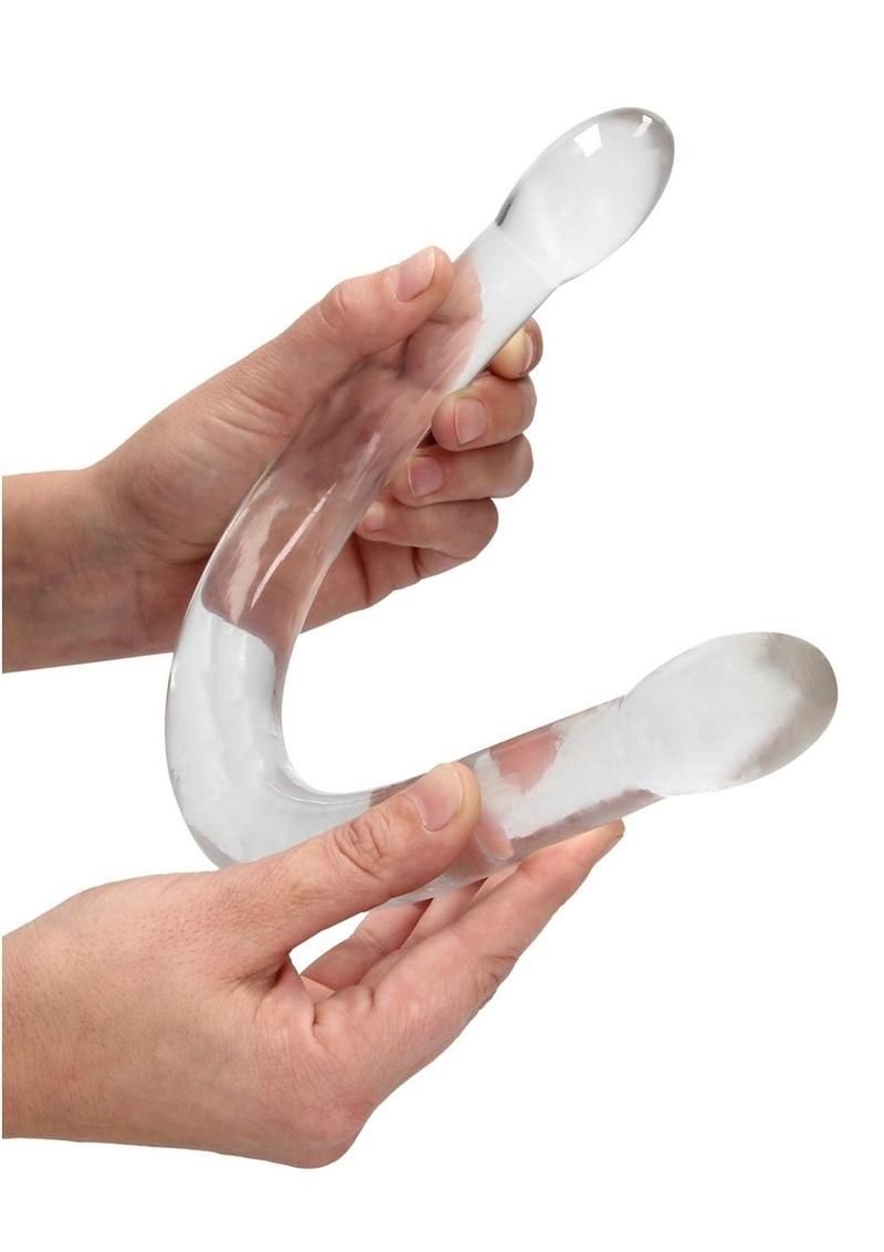 Real Rock Crystal Clear Non-Realistic Double Dildo
