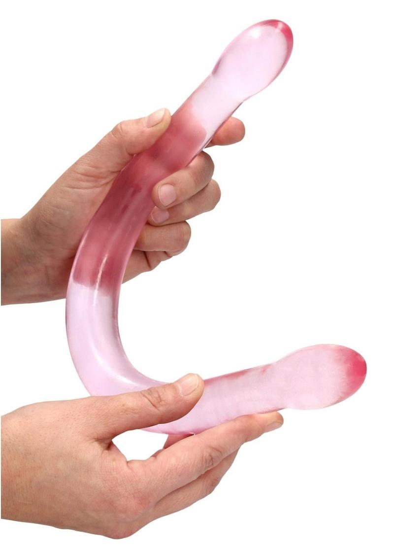 Real Rock Crystal Clear Non-Realistic Double Dildo