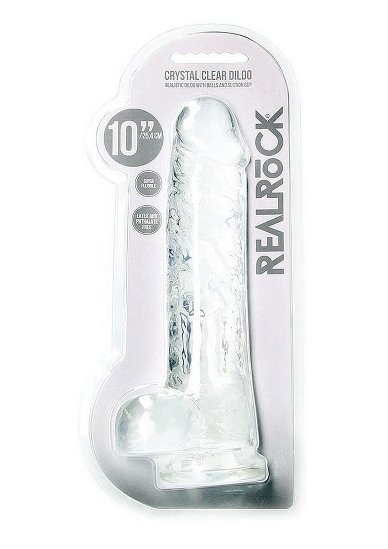 RealRock Crystal Clear Realistic Dildo with Balls