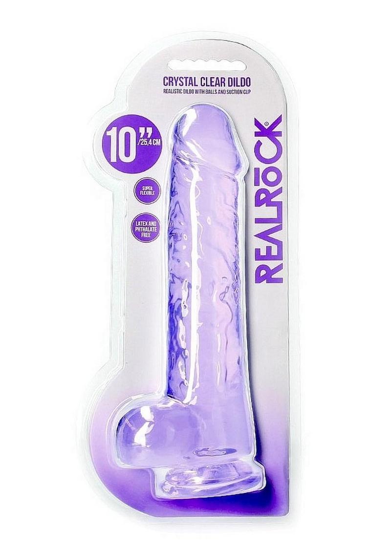 RealRock Crystal Clear Realistic Dildo with Balls