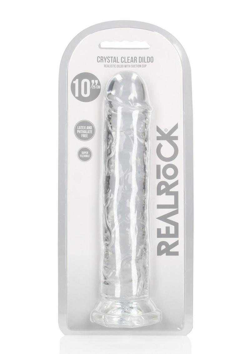 RealRock Crystal Clear Straight Dildo