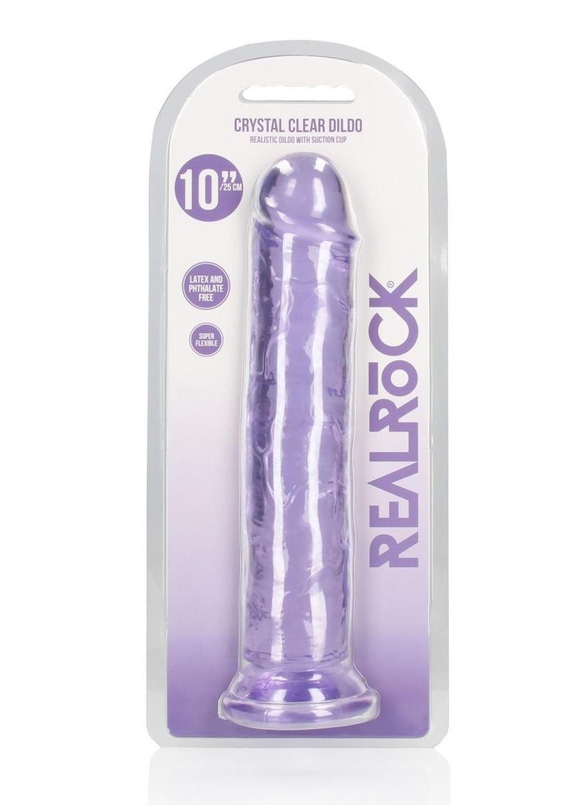 RealRock Crystal Clear Straight Dildo