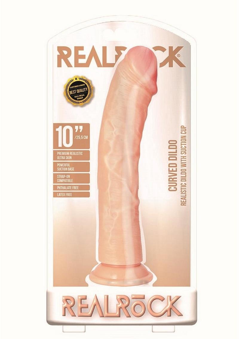 Curved Realistic Dildo with Suction Cup By Realrock
