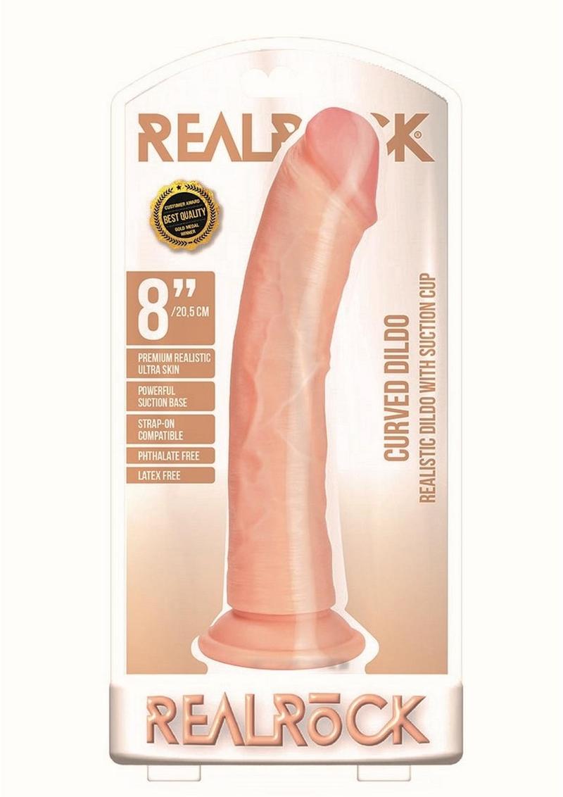 Curved Realistic Dildo with Suction Cup By Realrock