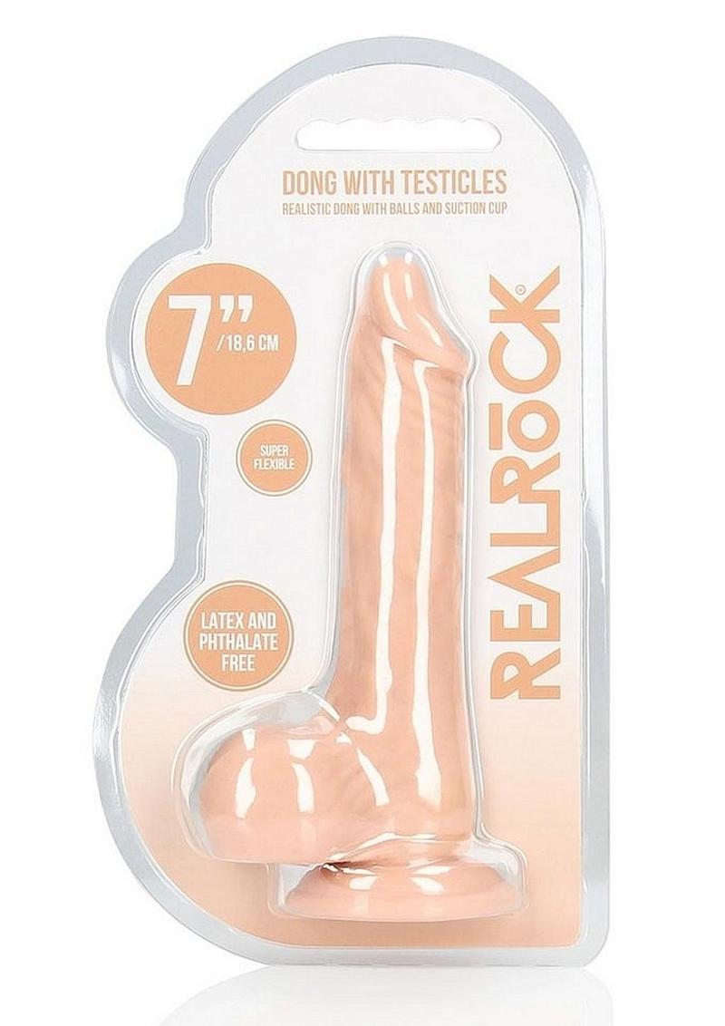 Realrock Realistic Dildo with Balls And Suction Cup