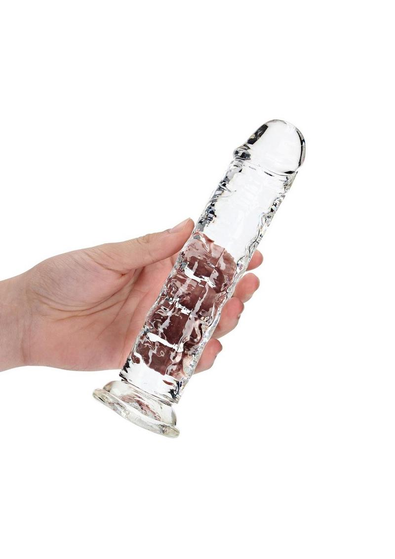 RealRock Crystal Clear Straight Dildo with Suction Cup