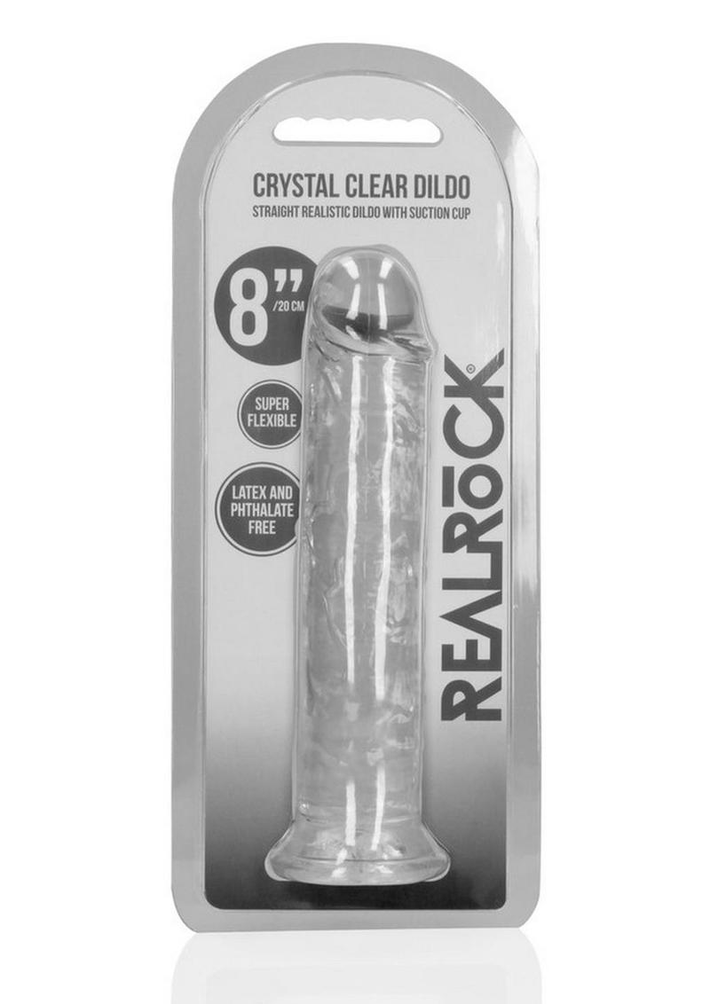 RealRock Crystal Clear Straight Dildo with Suction Cup