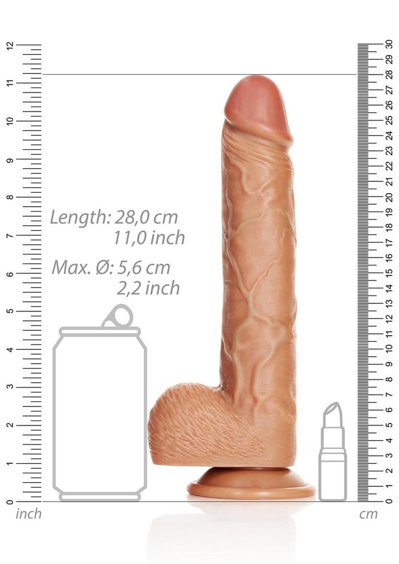 RealRock Straight Realistic Dildo with Balls And Suction Base
