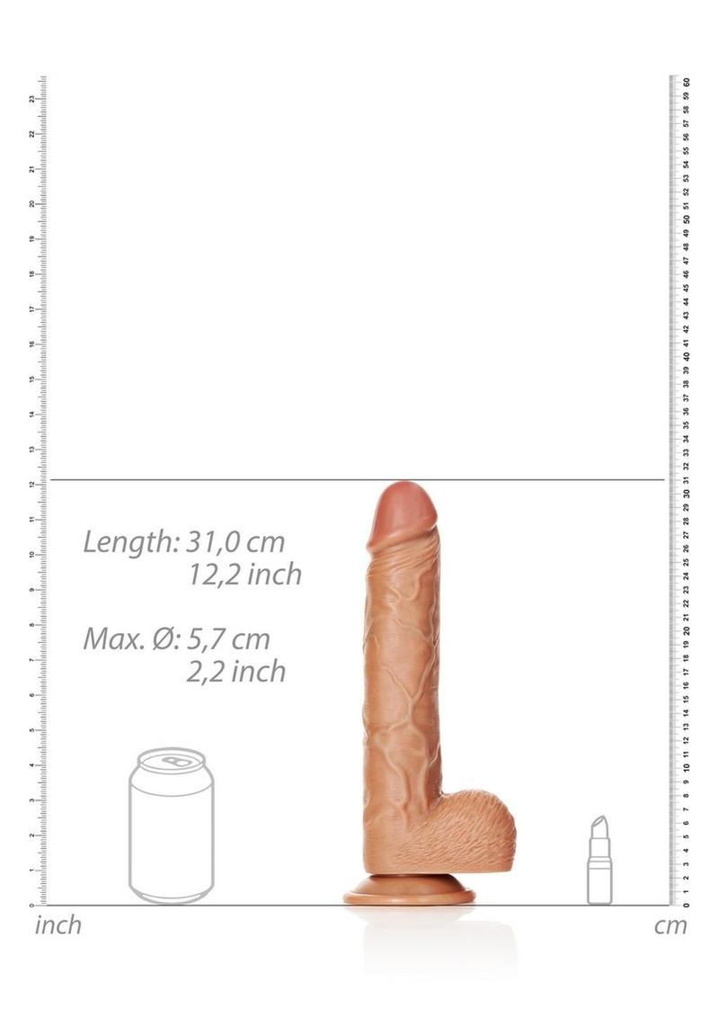 RealRock Straight Realistic Dildo with Balls And Suction Base