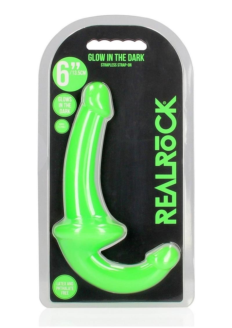 RealRock Glow in the Dark Strapless Strap-On Dildo