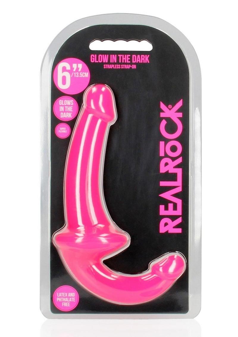 RealRock Glow in the Dark Strapless Strap-On Dildo