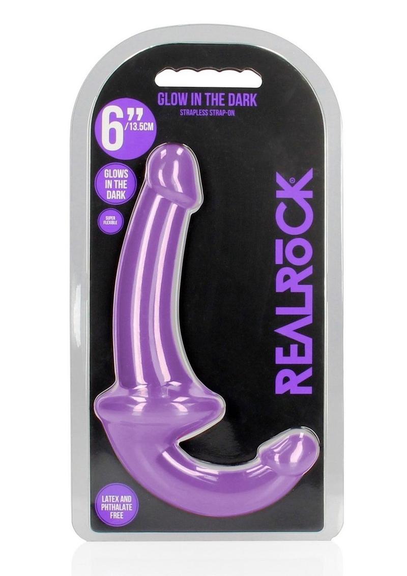 RealRock Glow in the Dark Strapless Strap-On Dildo