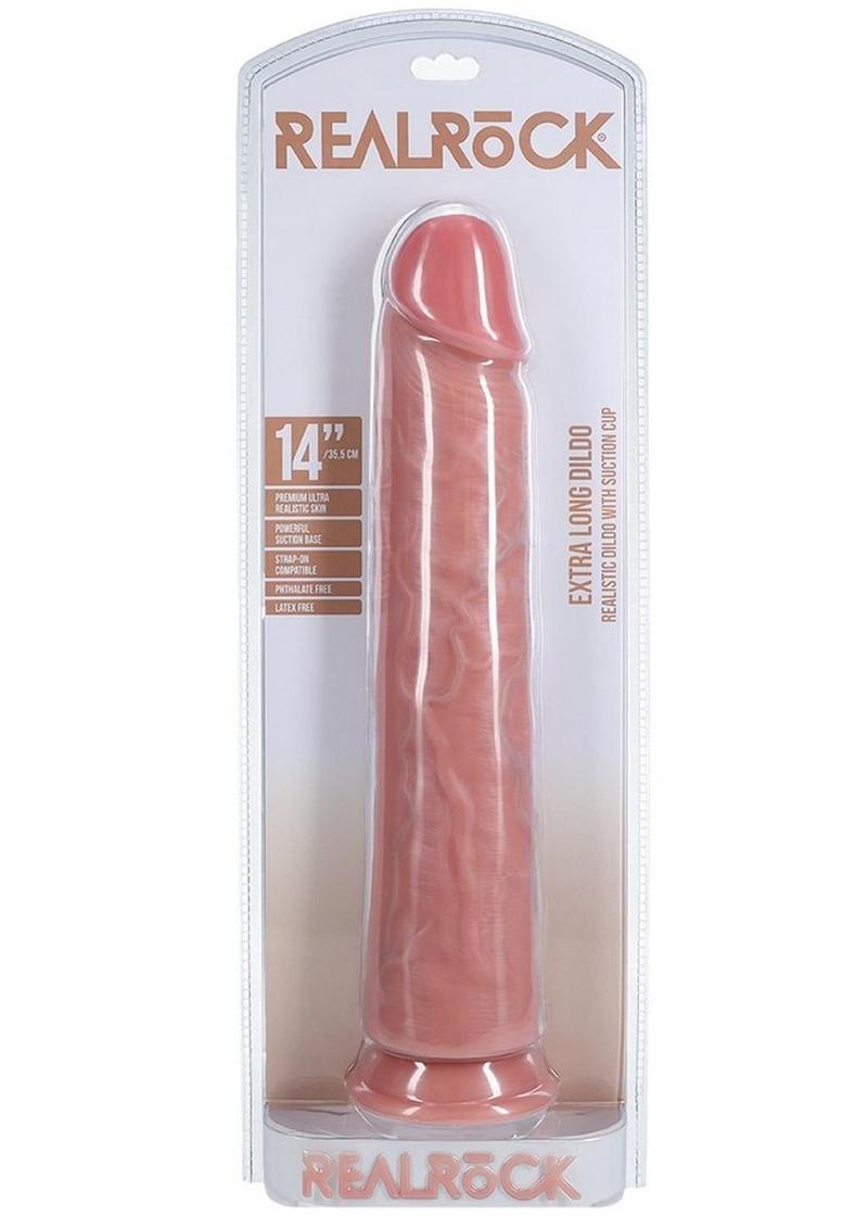 RealRock Ultra Realistic Skin Extra Large Straight Dildo with Suction Cup