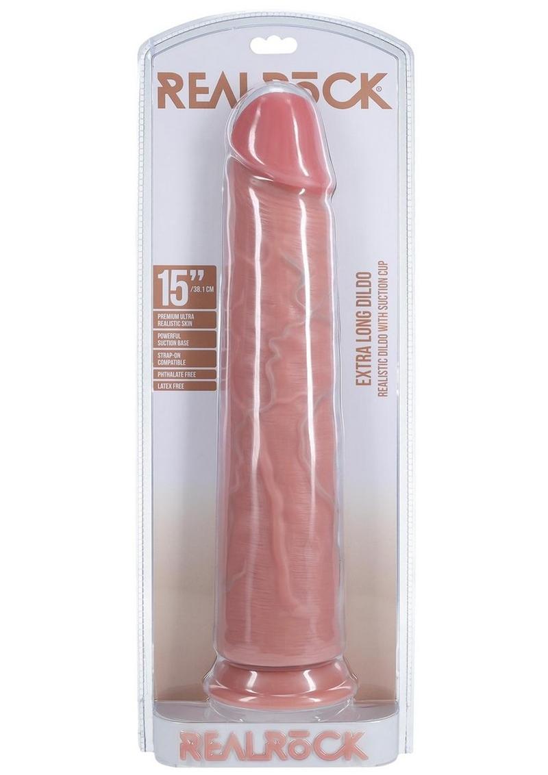RealRock Ultra Realistic Skin Extra Large Straight Dildo with Suction Cup