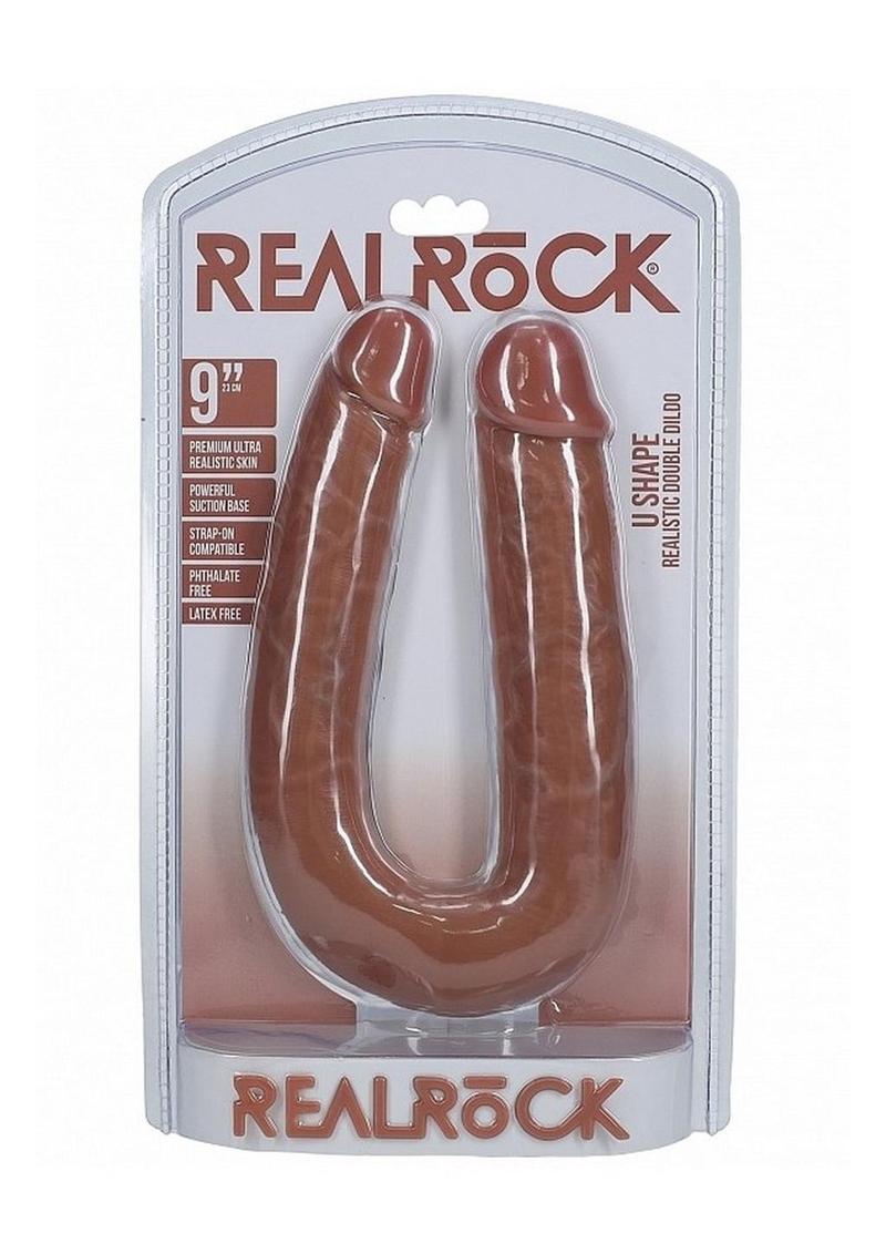 Real Rock U-Shaped Realistic Skin Double Dildo
