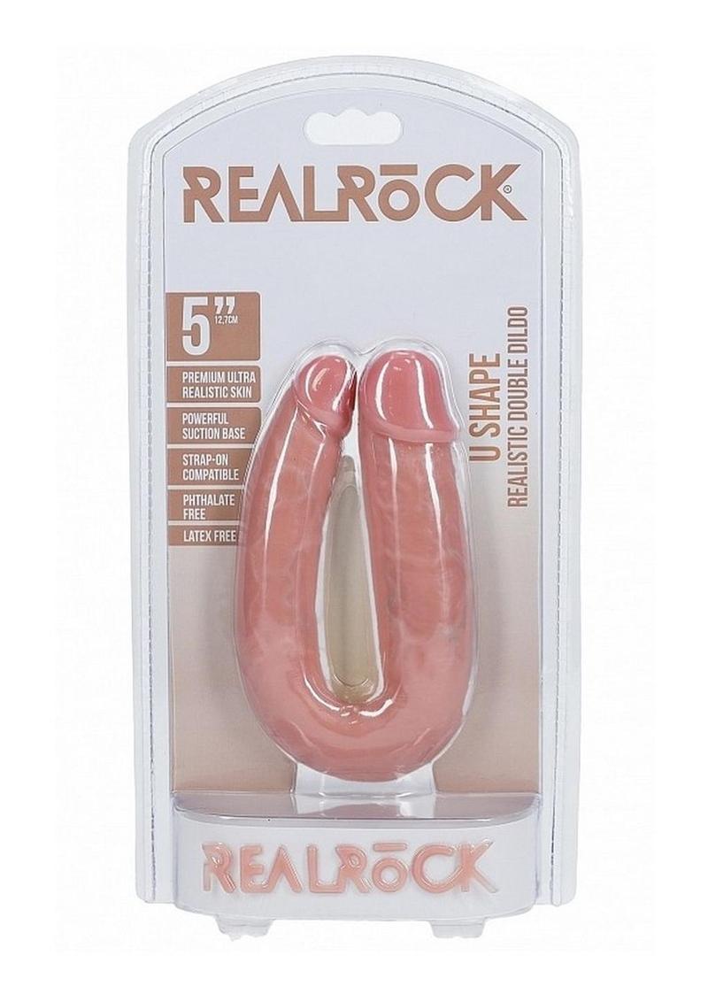 Real Rock U-Shaped Realistic Skin Double Dildo