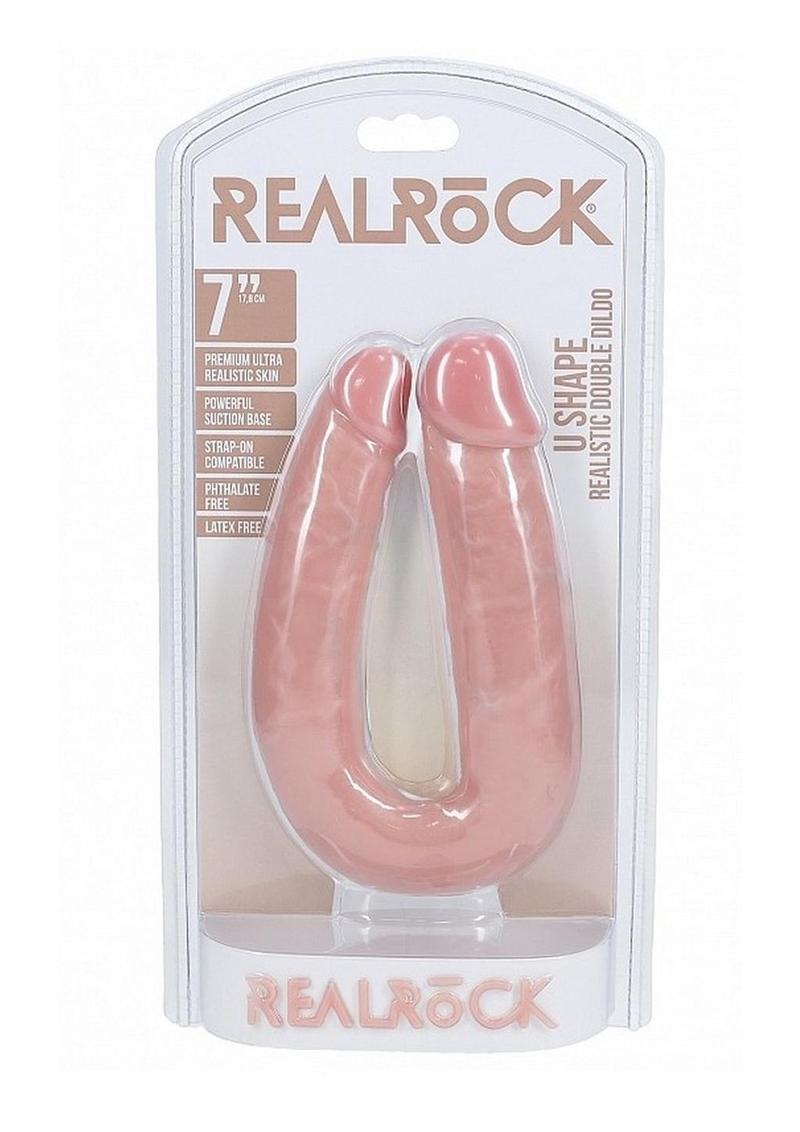 Real Rock U-Shaped Realistic Skin Double Dildo