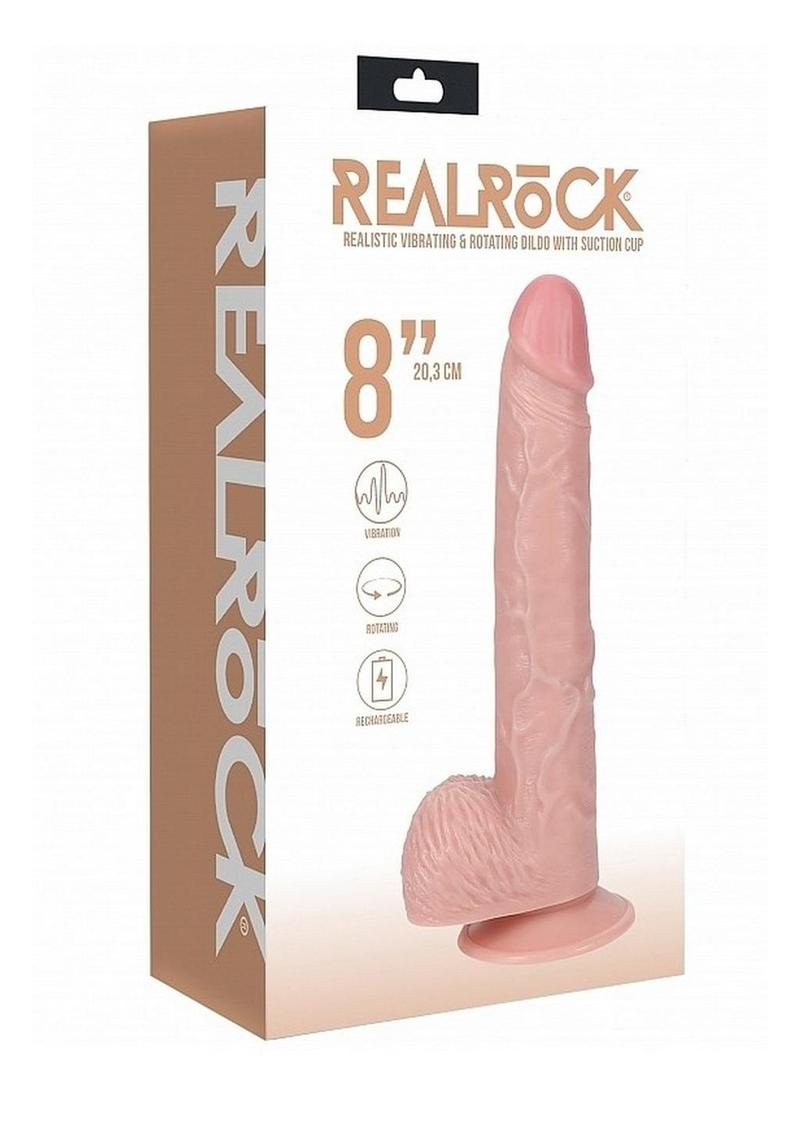 Realrock Vibrating and Rotating Dildo with Suction Cup