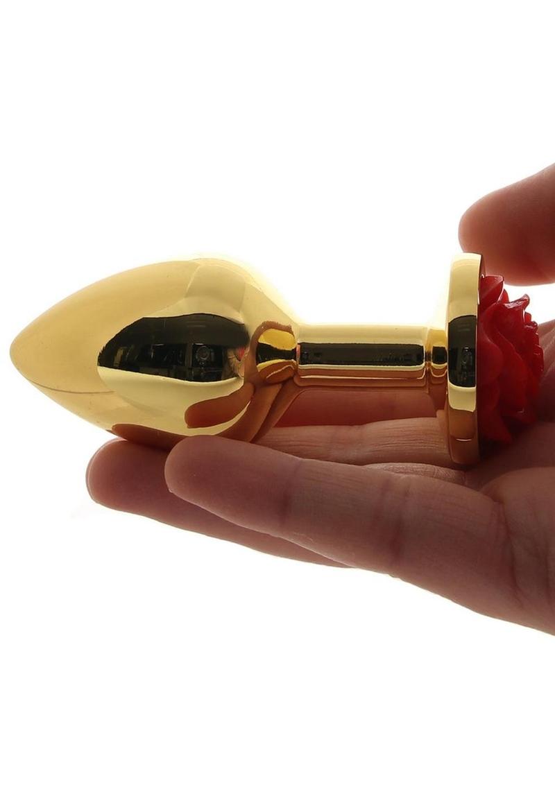 Rear Assets Rose Aluminum Elegant Anal Plug and Functional
