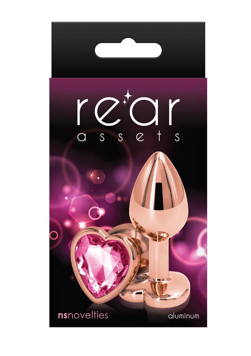 Rear Assets Rose Gold Aluminum Heart-Shaped Anal Plug