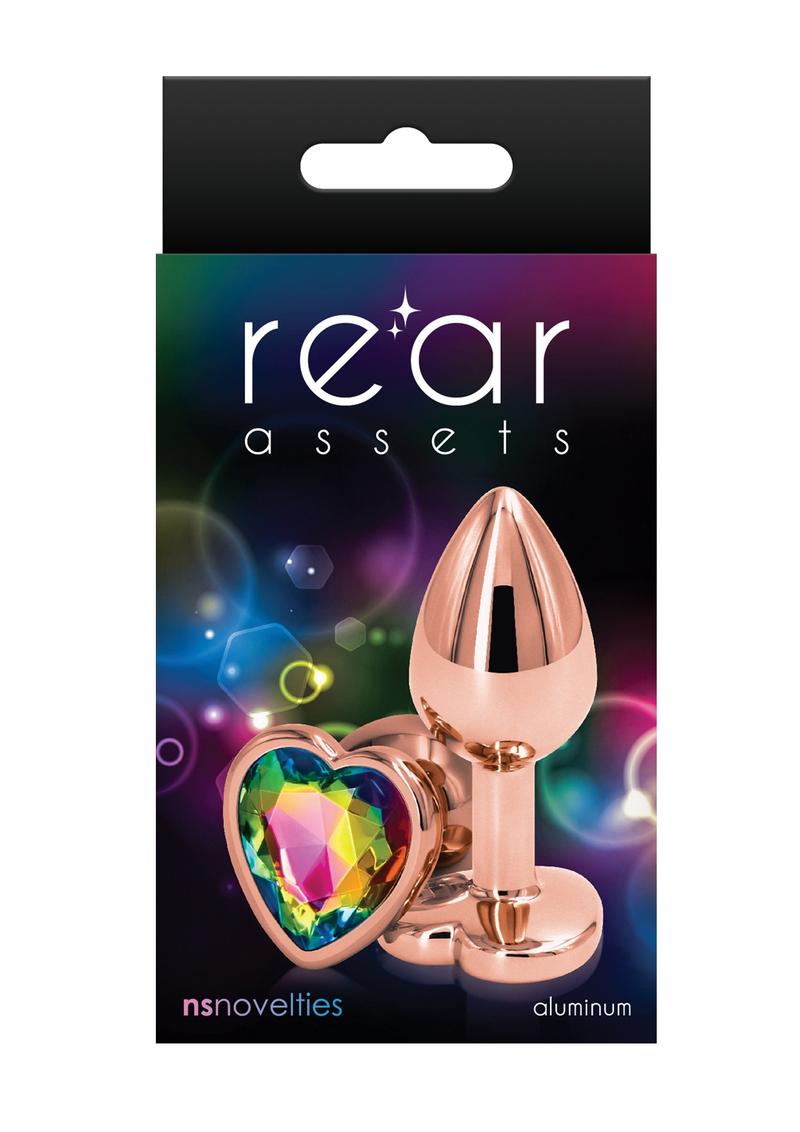 Rear Assets Rose Gold Aluminum Heart-Shaped Anal Plug