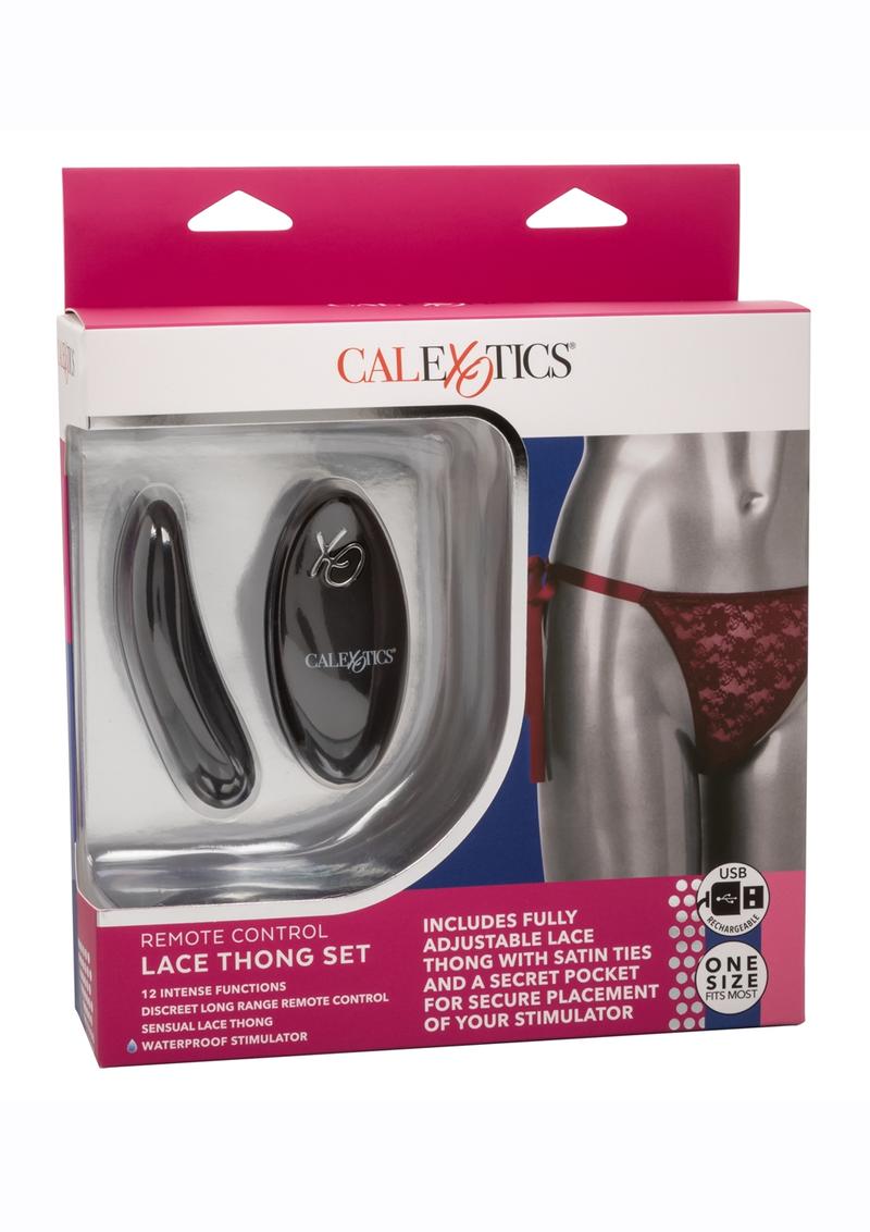 CalExotics Rechargeable Lace Thong Set