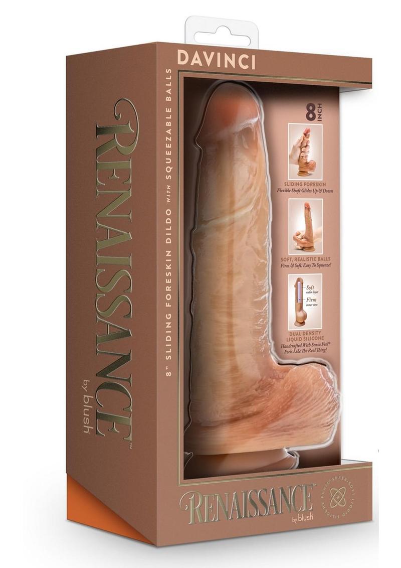 Renaissance Davinci Sliding Foreskin Dildo With Squeezable Balls