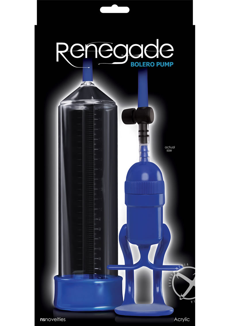Renegade Bolero Pump Classic Manual Penis Pump in Black