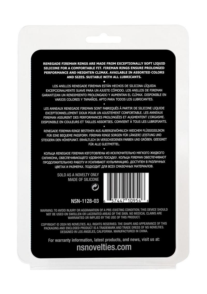 Renegade Fireman Rings Super Stretchable Silicone Set